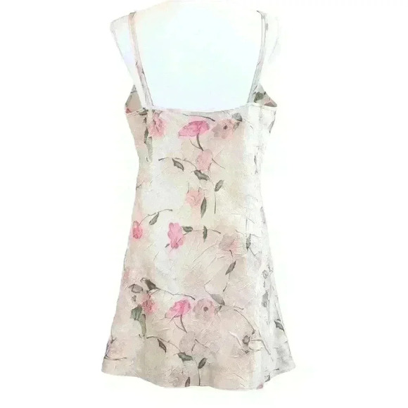 Intimate Essentials Baby Pink Floral Camisole Mini Slip Dress Size XL - Picture 3 of 7